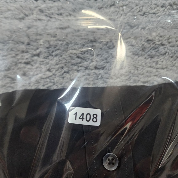 UNTUCKit Shirt Mens Medium Black Solid Button Down Slim Fit Cotton Long Sleeve - Picture 7 of 7